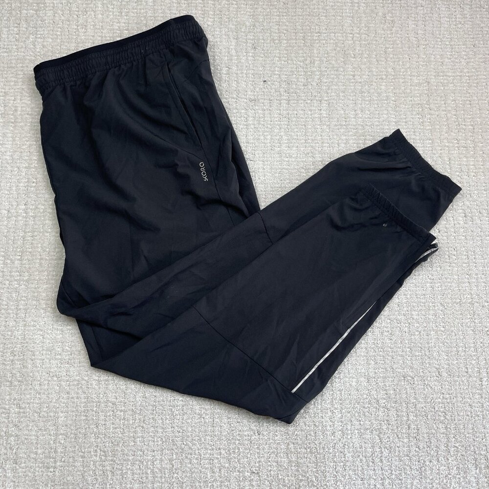 Skora Men’s Qwick‑Dry Lightweight Track & Jogger Pants, Black XL Training